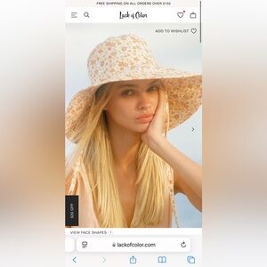 Lack of Color Floral Wide Brim Hat